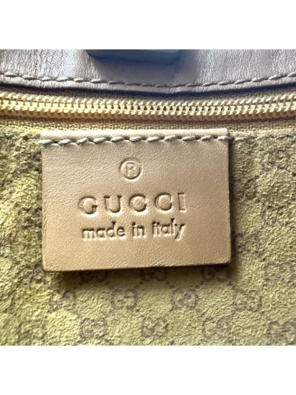 Gucci Leather Suede Brown Shoulder Bag Silver - Picture 4 of 15